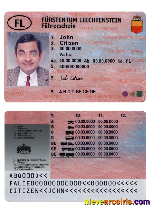 Liechtenstein driving license